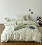 Bedding Set Cotton Satin Botanical Sketch 4 Piece