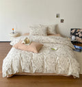 Bedding Set Cotton Satin Botanical Sketch 4 Piece