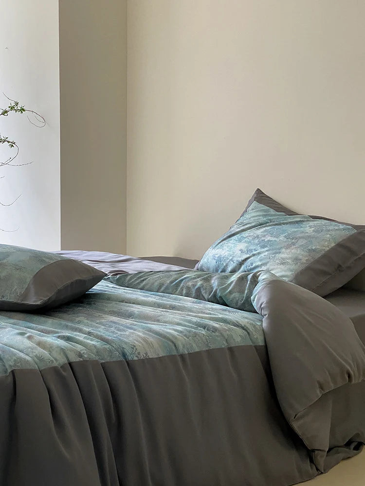 Bedding Set Cotton Satin Breathable 4-Piece