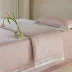 Bedding Set Cotton Satin Breathable Ajour Trim