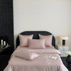 Bedding Set Cotton Satin Breathable Butterfly Embroidery