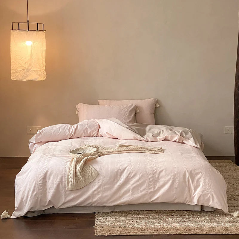 Bedding Set Cotton Satin Breathable Easy-Care