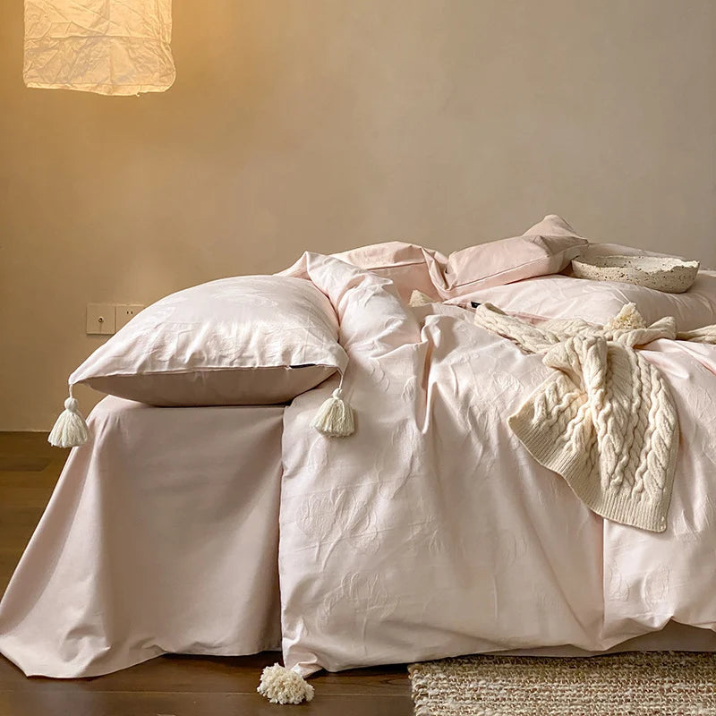 Bedding Set Cotton Satin Breathable Easy-Care