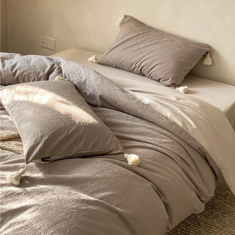 Bedding Set Cotton Satin Breathable Easy-Care
