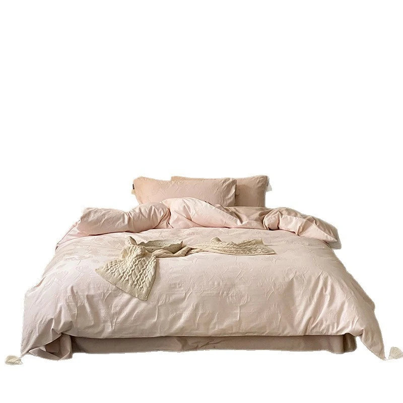 Bedding Set Cotton Satin Breathable Easy-Care