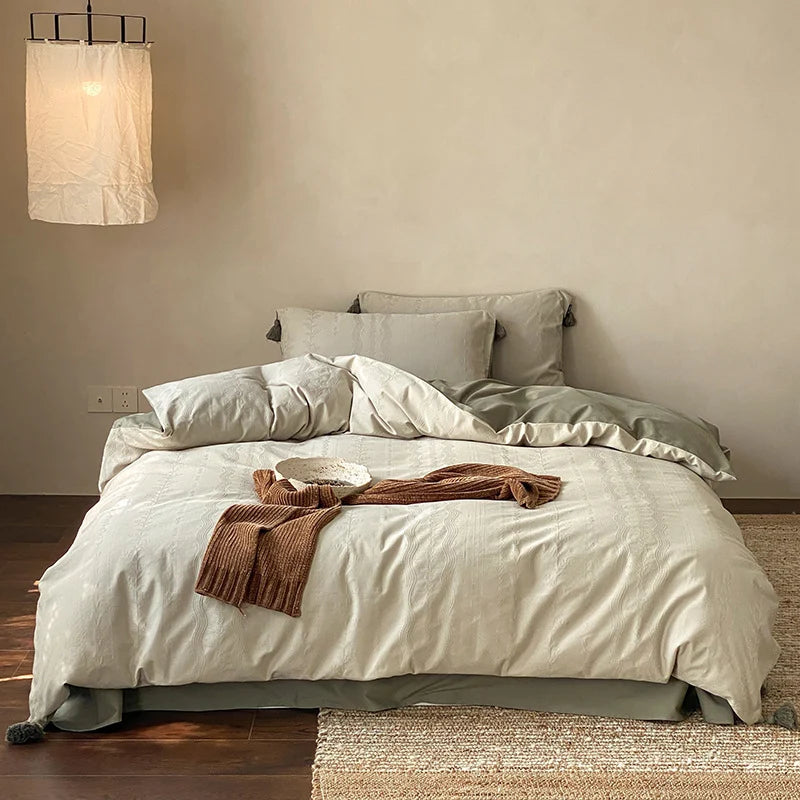Bedding Set Cotton Satin Breathable Easy-Care