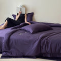 Bedding Set Cotton Satin Breathable Hidden Zipper