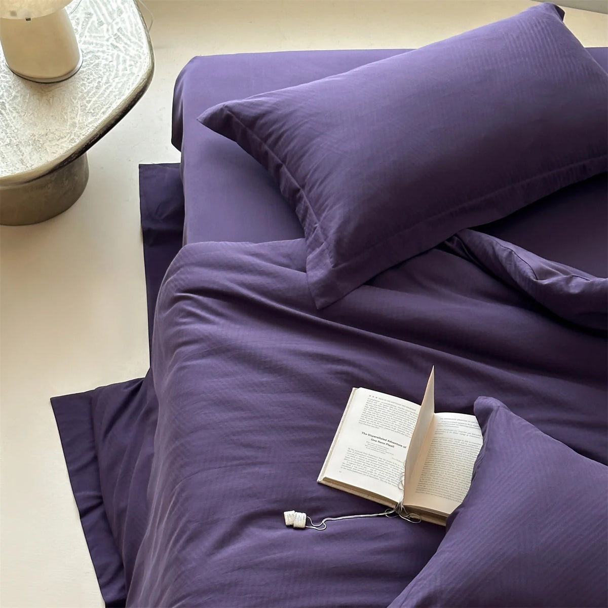Bedding Set Cotton Satin Breathable Hidden Zipper