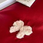 Bedding Set Cotton Satin Embroidered Bows & Ruffles