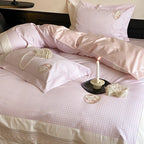 Bedding Set Cotton Satin Embroidered Medallion