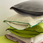 Bedding Set Cotton Satin Fine Piped Edges 4-Piece