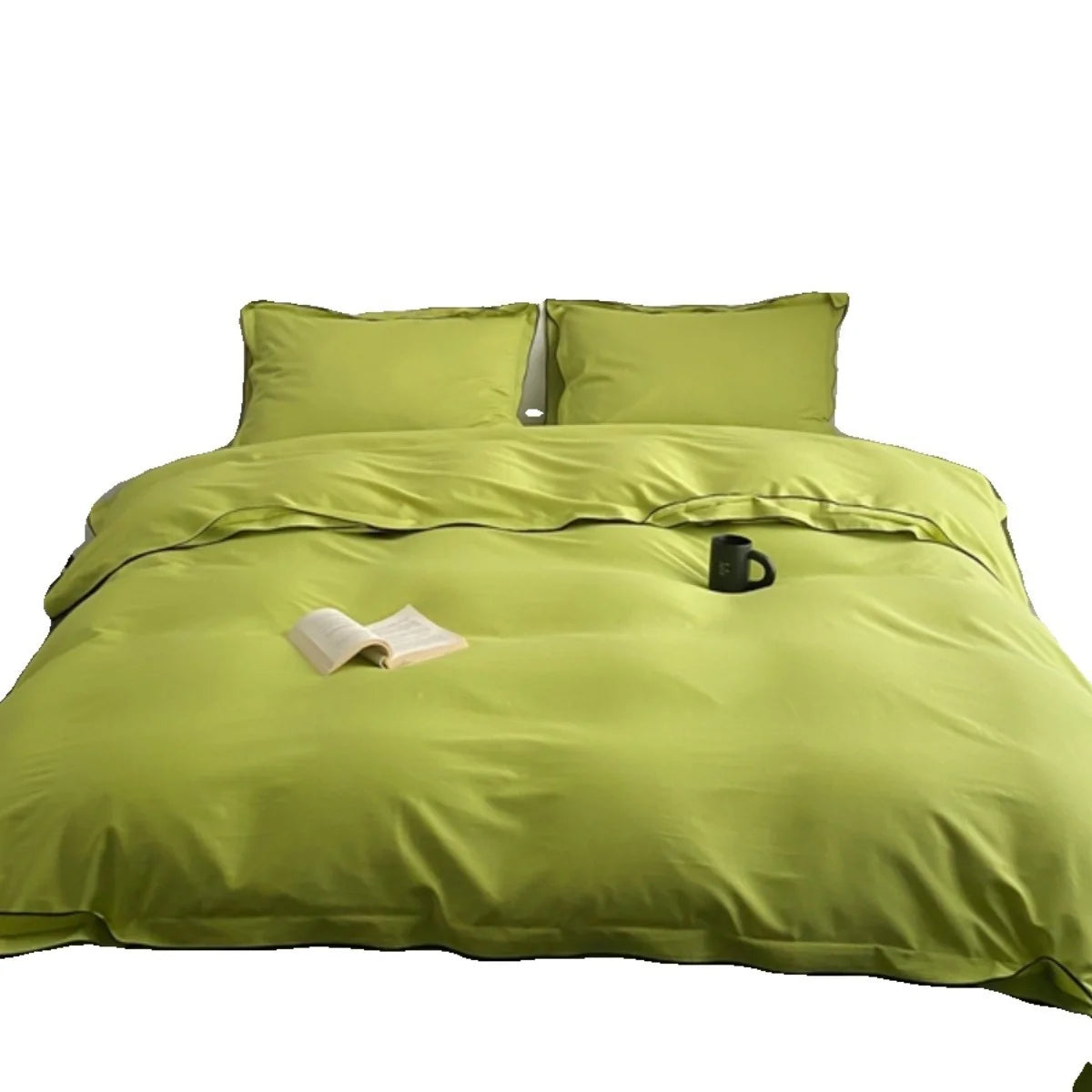 Bedding Set Cotton Satin Fine Piped Edges 4-Piece
