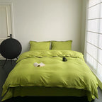 Bedding Set Cotton Satin Fine Piped Edges 4-Piece
