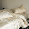 Bedding Set Cotton Satin Floral Embroidery 4-Piece