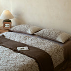 Bedding Set Cotton Satin Floral Jacquard Reversible