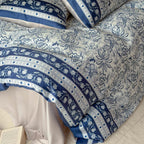 Bedding Set Cotton Satin Floral Watercolor 4-Piece
