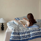 Bedding Set Cotton Satin Floral Watercolor 4-Piece