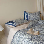 Bedding Set Cotton Satin Floral Watercolor 4-Piece