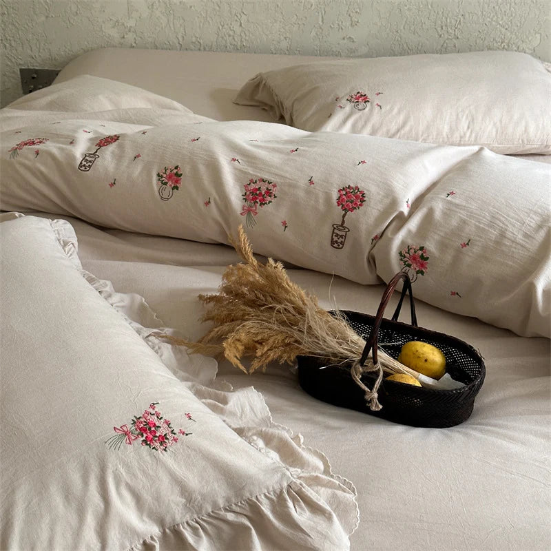 Bedding Set Cotton Satin Hotel Closure