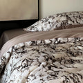 Bedding Set Cotton Satin Microfiber Marble Print Hotel Closure