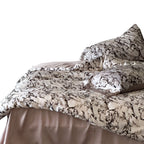 Bedding Set Cotton Satin Microfiber Marble Print Hotel Closure