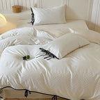 Bedding Set Cotton Satin Polka Dot Corner Ties 4-Piece