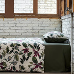 Bedding Set Cotton Satin Reversible Botanical Set of 4