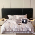 Bedding Set Cotton Satin Reversible Rose Print