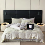 Bedding Set Cotton Satin Reversible Rose Print