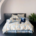 Bedding Set Cotton Satin Reversible Rose Print