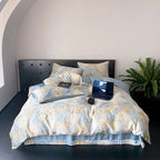 Bedding Set Cotton Satin Reversible Rose Print