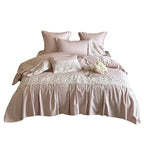 Bedding Set Cotton Satin Ruffle & Lace