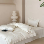 Bedding Set Cotton Satin Star Embroidery 4-Piece