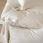 Bedding Set Cotton Satin Star Embroidery 4-Piece
