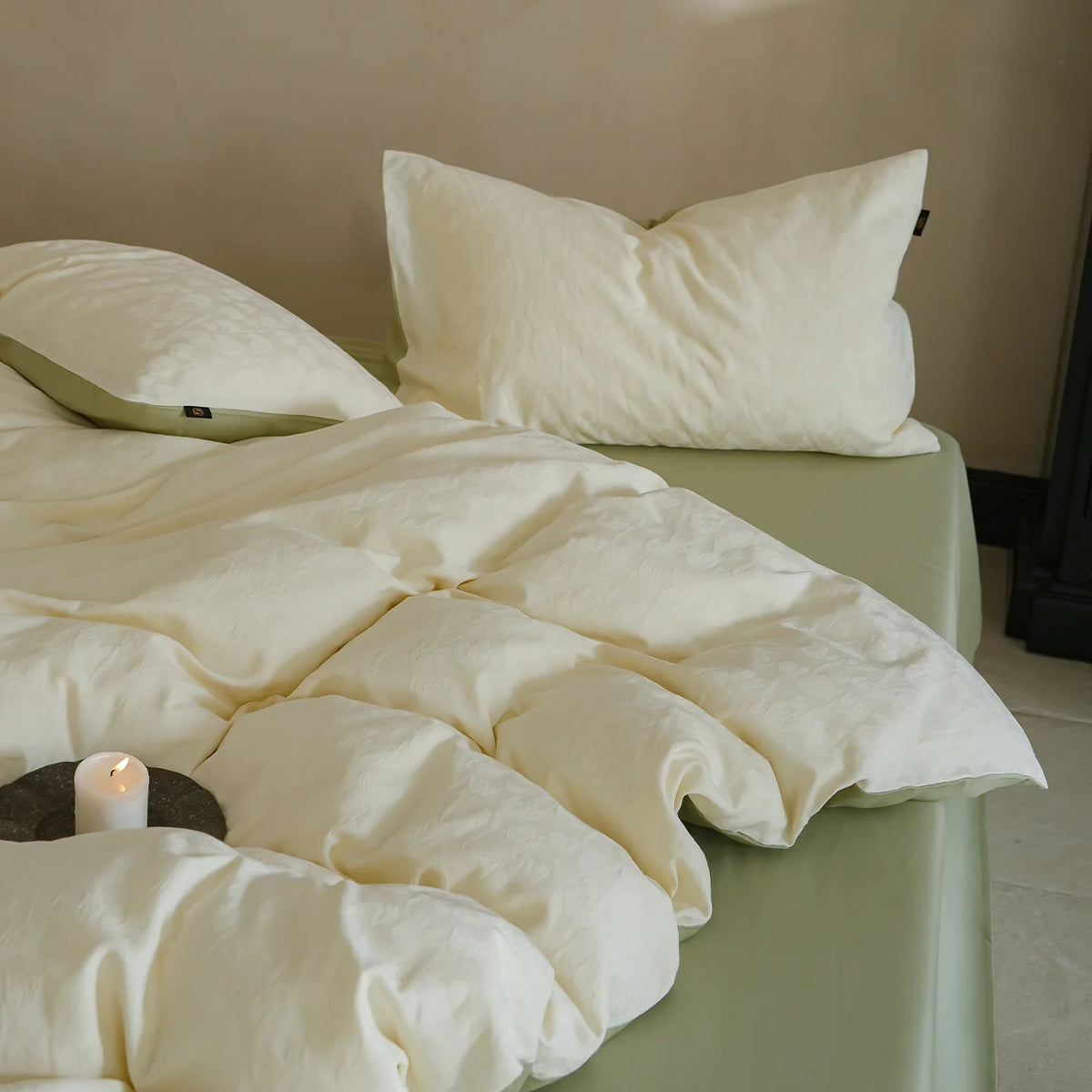 Bedding Set Cotton Satin Subtle Jacquard Machine Washable
