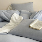Bedding Set Cotton Seersucker Fine Pinstripe