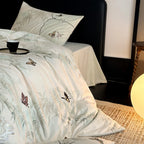 Bedding Set Embroidered Butterfly Breathable Machine Washable