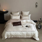 Bedding Set Embroidered Butterfly Satin Cotton Set of 4