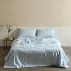 Bedding Set Embroidered Linen-Cotton Breathable All-Season