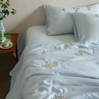 Bedding Set Embroidered Linen-Cotton Breathable All-Season