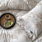 Bedding Set Fine Cotton Satin Reversible 4-Piece