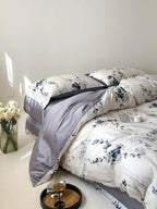 Bedding Set Fine Cotton Satin Reversible 4-Piece