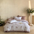 Bedding Set Floral Watercolor Wrinkle-Resistant 4-Piece