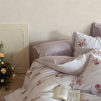 Bedding Set Floral Watercolor Wrinkle-Resistant 4-Piece