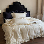 Bedding Set Four-Piece Cotton Satin Jacquard Ruffled & Lace
