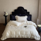 Bedding Set Four-Piece Cotton Satin Jacquard Ruffled & Lace