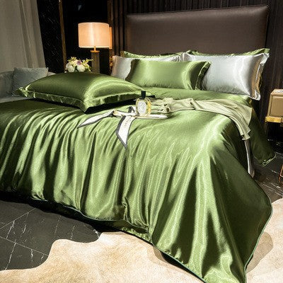 Bedding Set High-Count Silk Satin All-Season 4-Piece