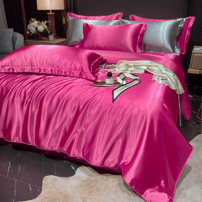 Bedding Set High-Count Silk Satin All-Season 4-Piece