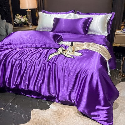 Bedding Set High-Count Silk Satin All-Season 4-Piece