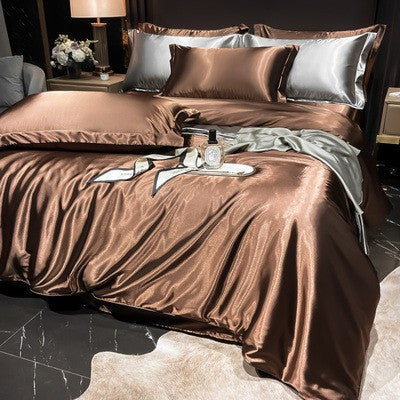 Bedding Set High-Count Silk Satin All-Season 4-Piece